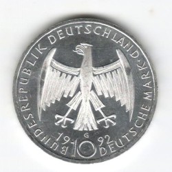 Stříbrná pamětní mince Käthe Kollwitz, b.k., rok 1992