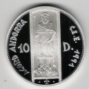 Stříbrná pamětní mince Dohoda o celní unii mezi Andorrou a EU, Proof, rok 1994