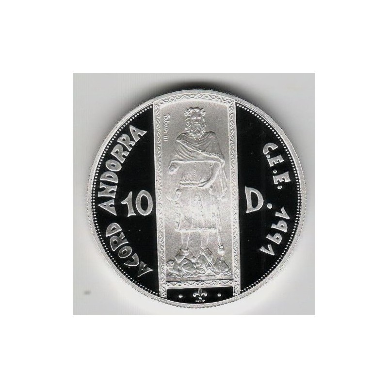 Stříbrná pamětní mince Dohoda o celní unii mezi Andorrou a EU, Proof, rok 1994