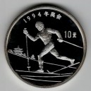 Stříbrná pamětní mince ZOH Lillehammer-Běh na lyžích, Proof, rok 1992