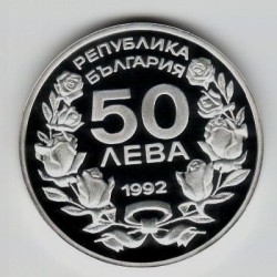 Stříbrná pamětní mince ZOH Lillehammer-Sjezdové lyžování, Proof, rok 1992