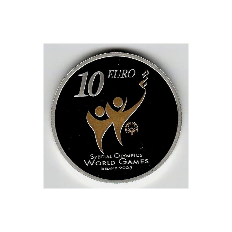 Stříbrná pamětní mince Speciální olympiáda Irsko, Proof, rok 2003