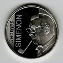 Stříbrná pamětní mince Georges Simenon, Proof, rok 2003