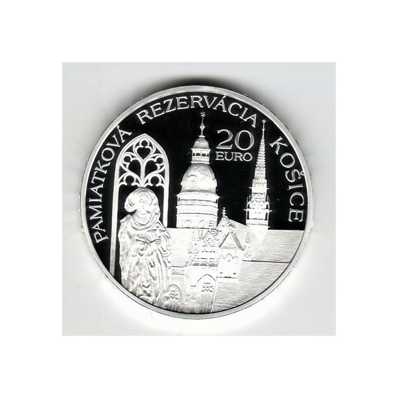 Stříbrná pamětní mince Památková rezervace Košice 2013, Proof