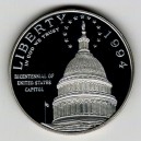Stříbrná pamětní mince Kongres - Capitol, Proof, rok 1994