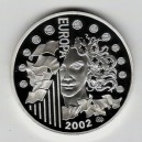 Stříbrná pamětní mince Francouzské Euro mince, Proof, rok 2002