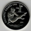 Stříbrná pamětní mince LOH Atlanta-Skoky do vody, Proof, rok 1994
