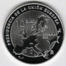 Stříbrná pamětní mince Předsednictví Španělska v EU Proof, rok 2002