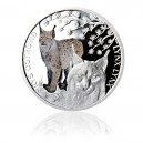 2013 - Stříbrná mince 1 NZD Rys ostrovid kolorováno 