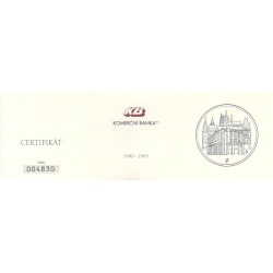 1995 - Zlatá medaile Komerční banka