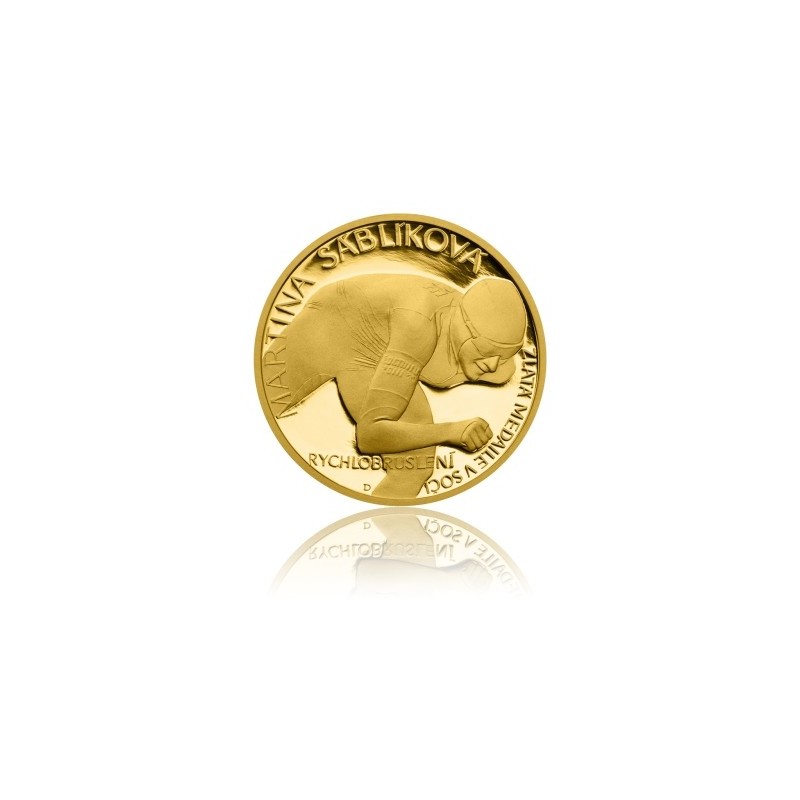 2014 - Zlatá mince 5 NZD Martina Sáblíková - Proof - Au 1/4 Oz