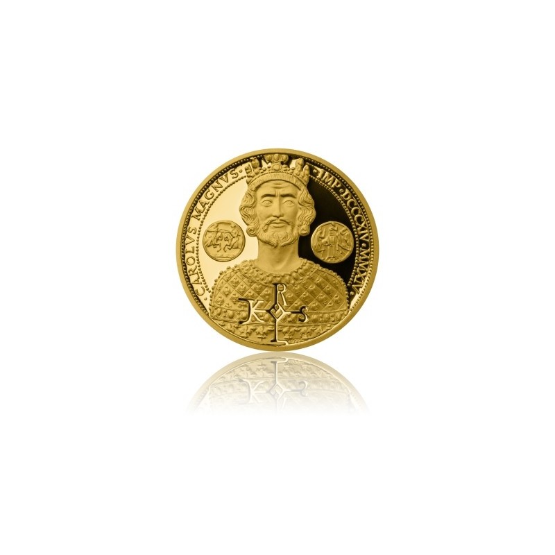 2014 - Zlatá mince 10 NZD Karel Veliký - Proof - Au 1/2 Oz
