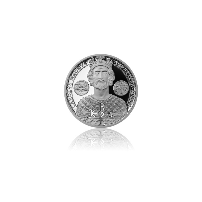 2014 - Stříbrná mince 50 centů Karel Veliký