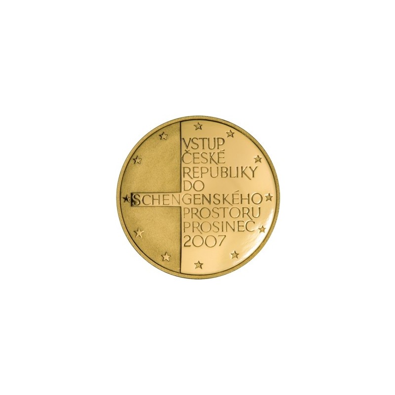 2008 - Zlatá medaile Vstup do schengenského prostoru, Au 1/4 Oz