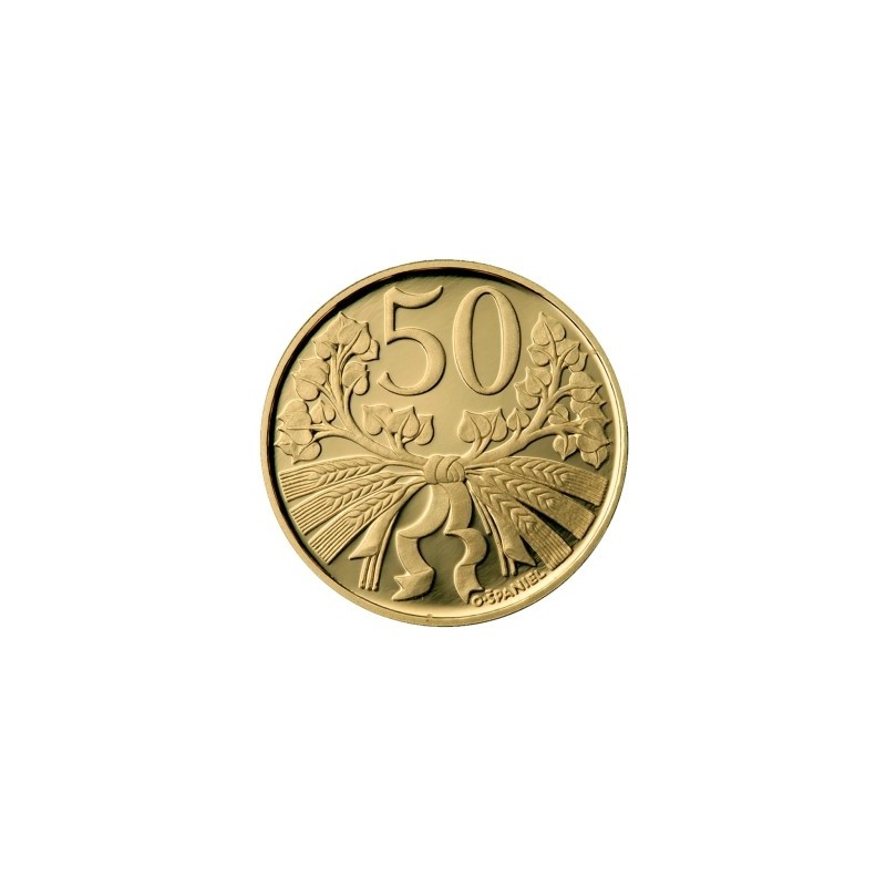 2006 - Zlatá medaile 50 haléřů z roku 1921, Au 1/4 Oz