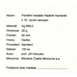 1998 - Vladimír Komárek 70 let