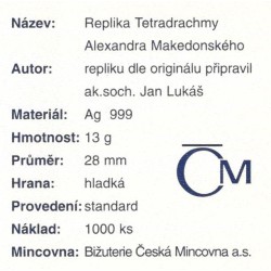 2001 - Stříbrná medaile Replika replika Tetradrachmy