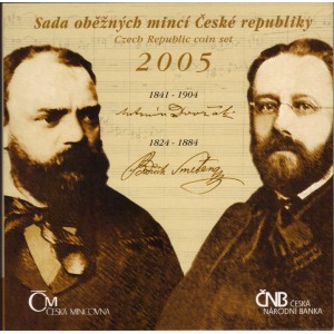 Sada oběžných mincí České republiky 2005 - Bedřich Smetana, Antonín Dvořák