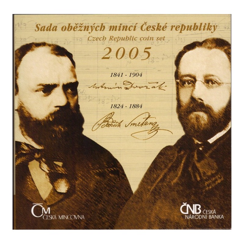 Sada oběžných mincí České republiky 2005 - Bedřich Smetana, Antonín Dvořák