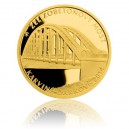 Most v Karviné-Darkově - zlatá mince z cyklu Mosty České republiky, Proof 