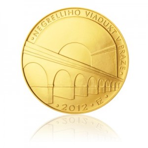 2012 - Negrelliho viadukt v Praze - zlatá mince z cyklu Mosty České republiky, b.k.