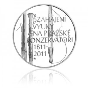 2011 - Stříbrná mince Zahájení výuky na Pražské konzervatoři, Proof 