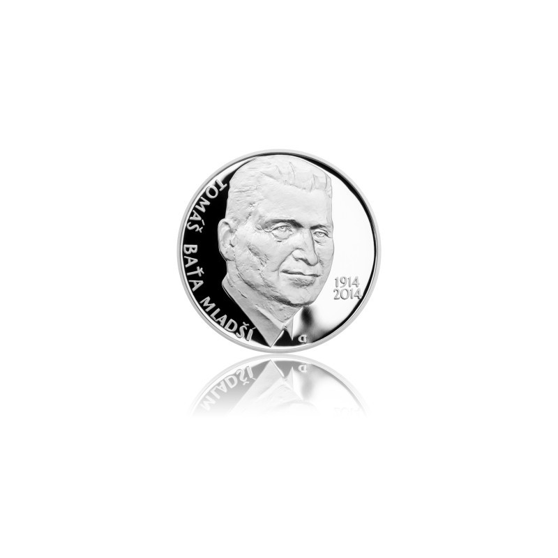 Stříbrná mince Tomáš Baťa ml., Proof 