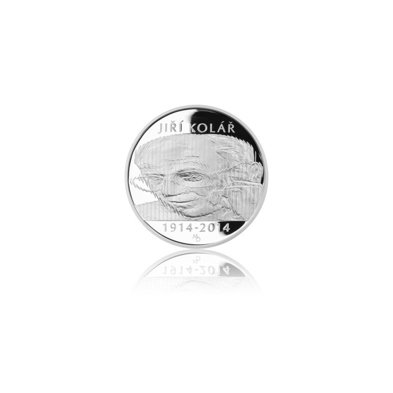 Stříbrná mince Jiří Kolář, Proof 