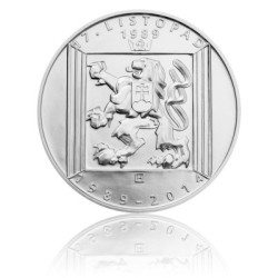 Stříbrná mince 17. listopad 1989, b.k. - emise 12. listopad 2014 