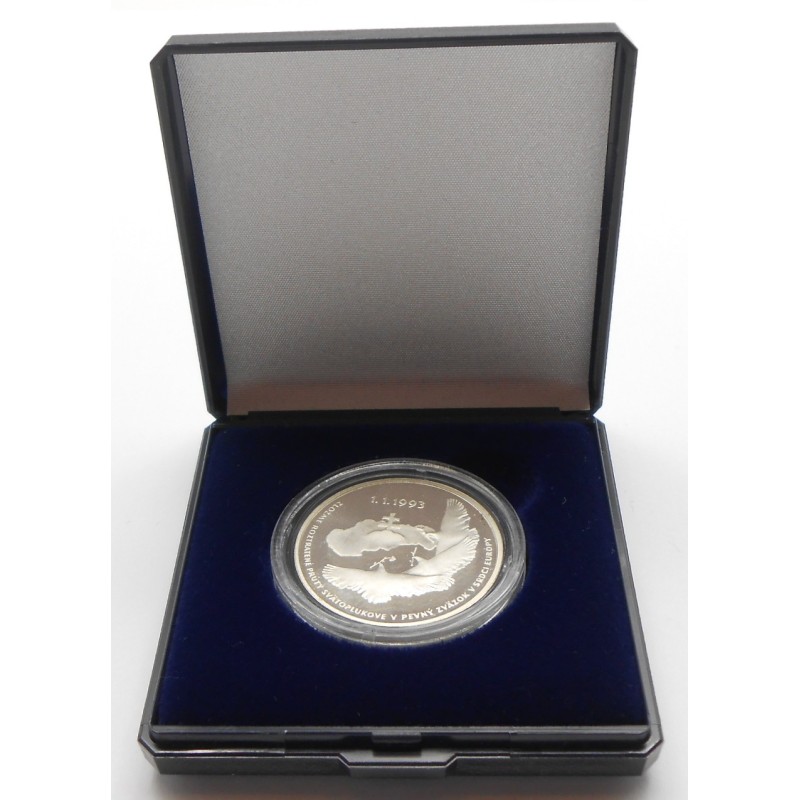 Stříbrná pamětní mince 1. 1. 1993 Vznik Slovenské republiky, Proof