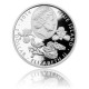 2014 - Stříbrná mince 1 NZD Koniklec otevřený kolorováno 