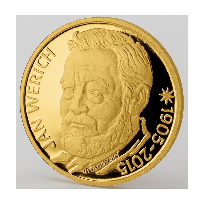 2015 - Zlatá medaile Jan Werich - číslováno - Au 1/2 Oz