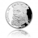2015 - Stříbrná medaile s motivem 100 Kč bankovky - Karel IV.