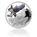2015 - Stříbrná mince 1 NZD Raroh velký - kolorováno 
