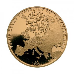 2004 - Zlatá medaile Vstup ČR do EU, Au 1 Oz