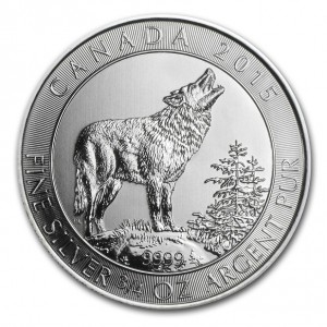 Stříbrná investiční mince Vlk šedý 2015 - 0,75 Oz 