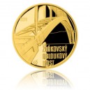 Žďákovský most - zlatá mince z cyklu Mosty České republiky, Proof - emise květen 2015 - orientační cena