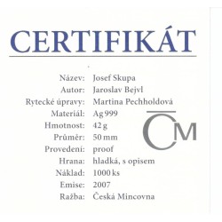 2007 - Stříbrná medaile Josef Skupa