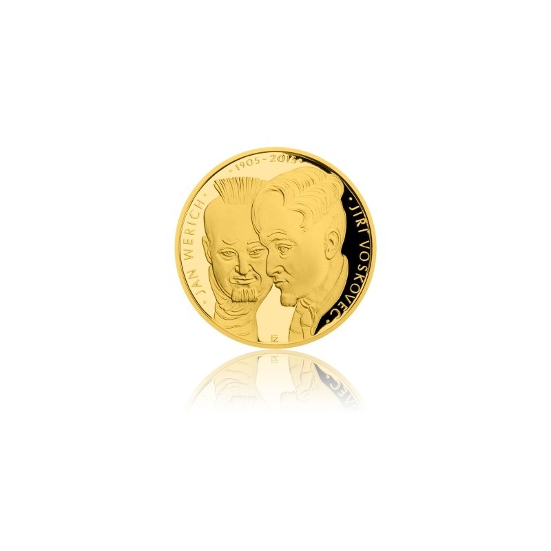 2015 - Zlatá investiční mince 100 NZD Voskovec a Werich