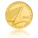 Mariánský most v Ústí nad Labem - zlatá mince z cyklu Mosty České republiky, b.k. - emise říjen 2015 - orientační cena