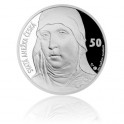 2016 - Stříbrná medaile s motivem 50 Kč bankovky - Svatá Anežka Česká