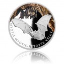 2016 - Stříbrná mince 1 NZD Netopýr velký - kolorováno 