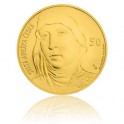 2016 - Zlatá medaile ve váze 40ti dukátu s motivem 50 Kč bankovky - Svatá Anežka Česká